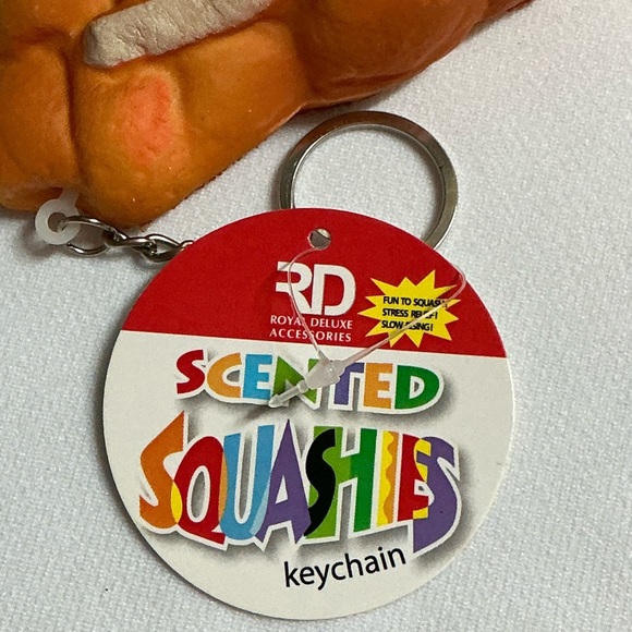 Pretend Bread Croissant Keychain with written Mayonnaise - Picture 8 of 14